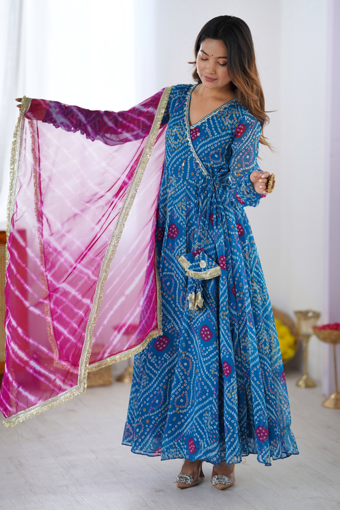 Apsara Bandhani Anarkali Set