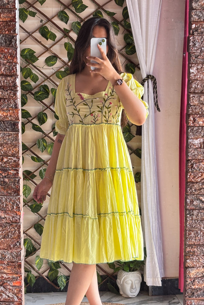 Tiya Butter Yellow Dress