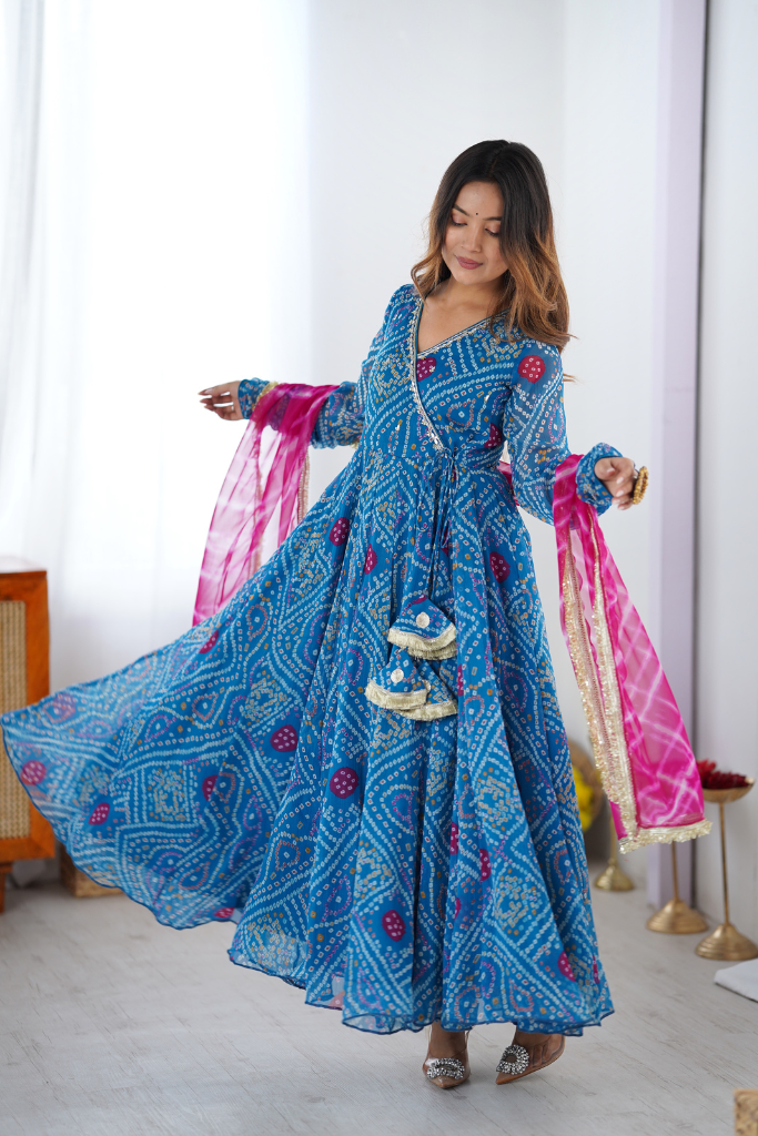 Apsara Bandhani Anarkali Set