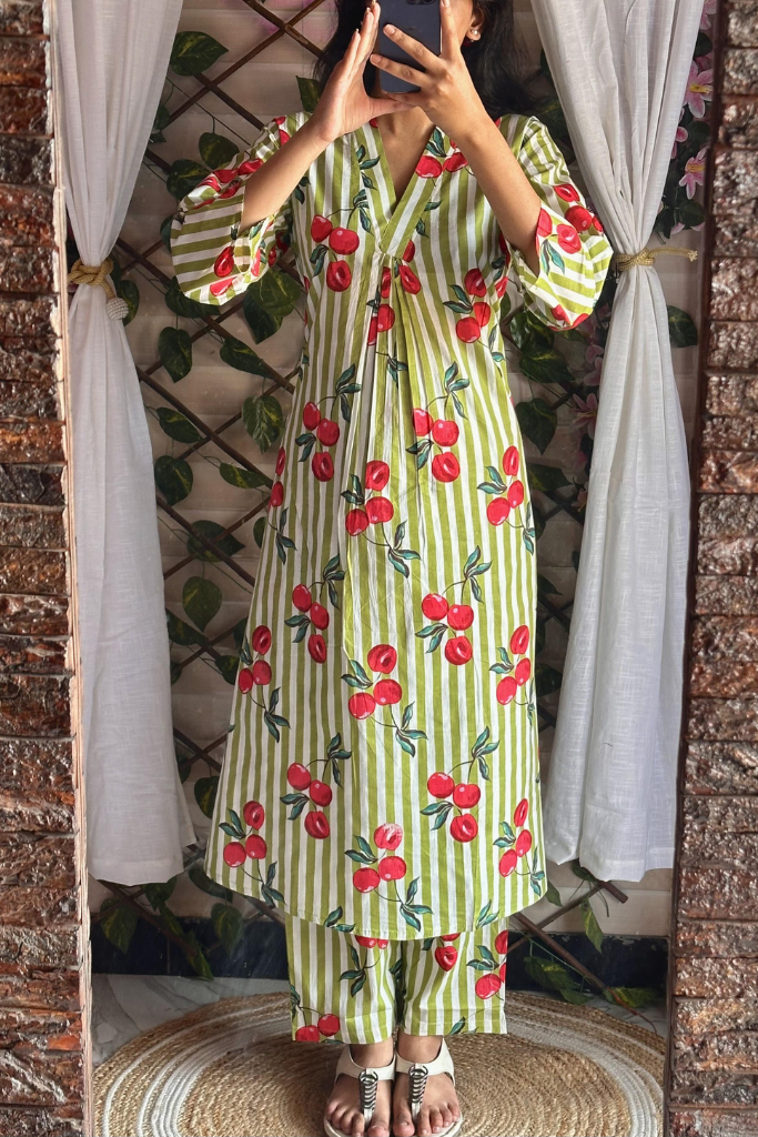 Cherry Kurta Set