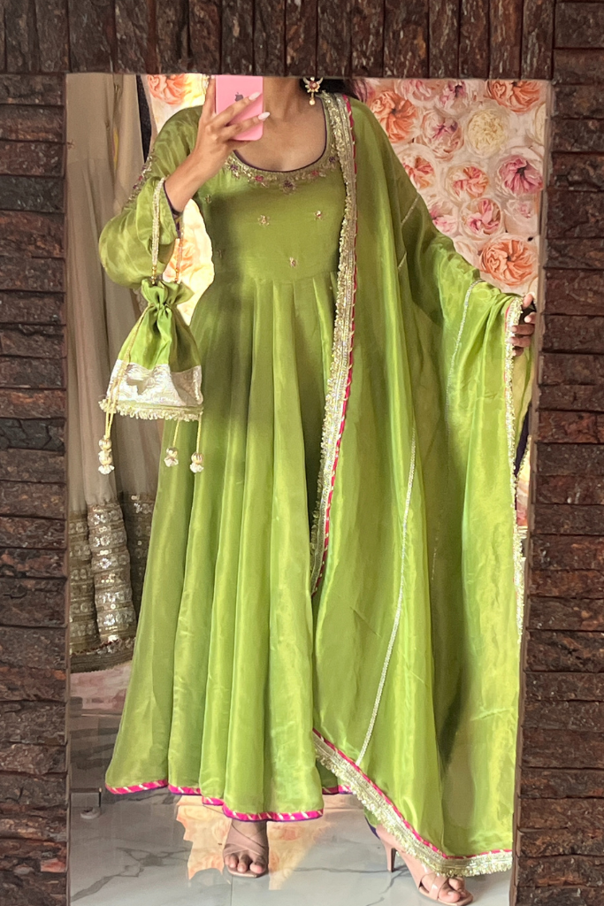 Jodha Tissue Anarkali Set