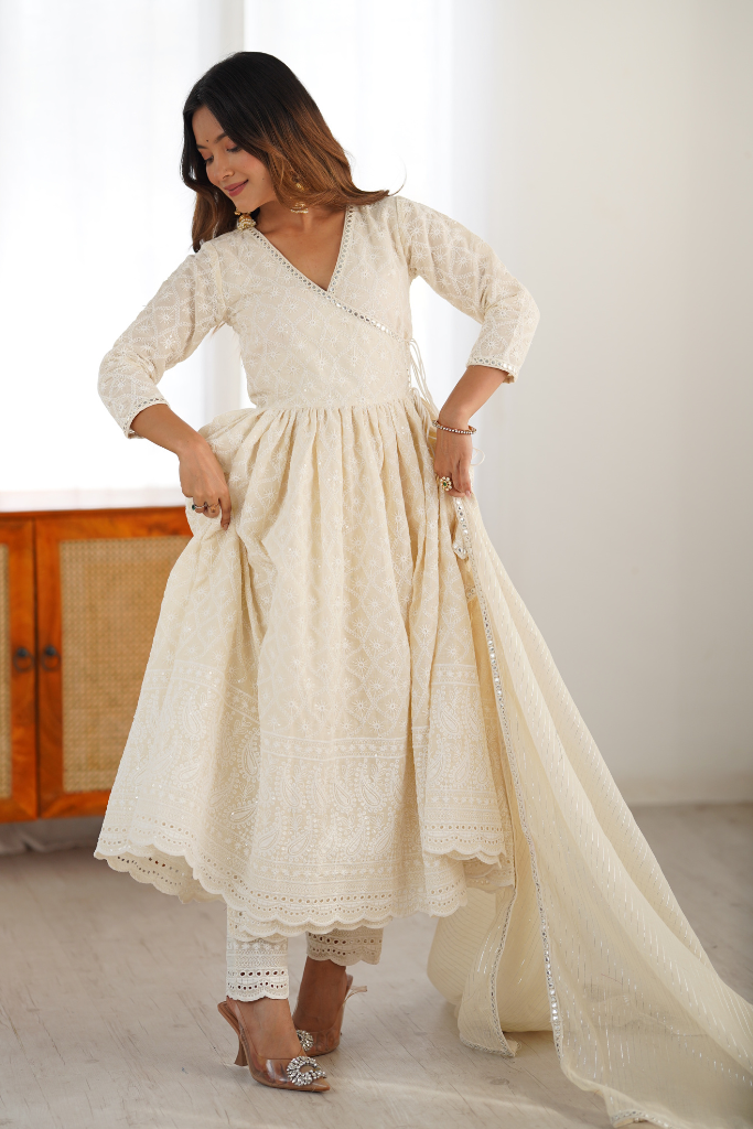Mohini Chikankari Anarkali Set