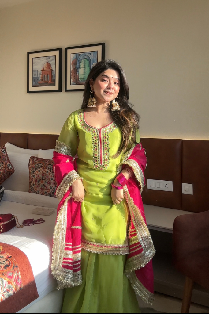 Khwahish Neon Sharara Set