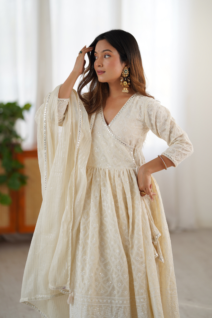 Mohini Chikankari Anarkali Set