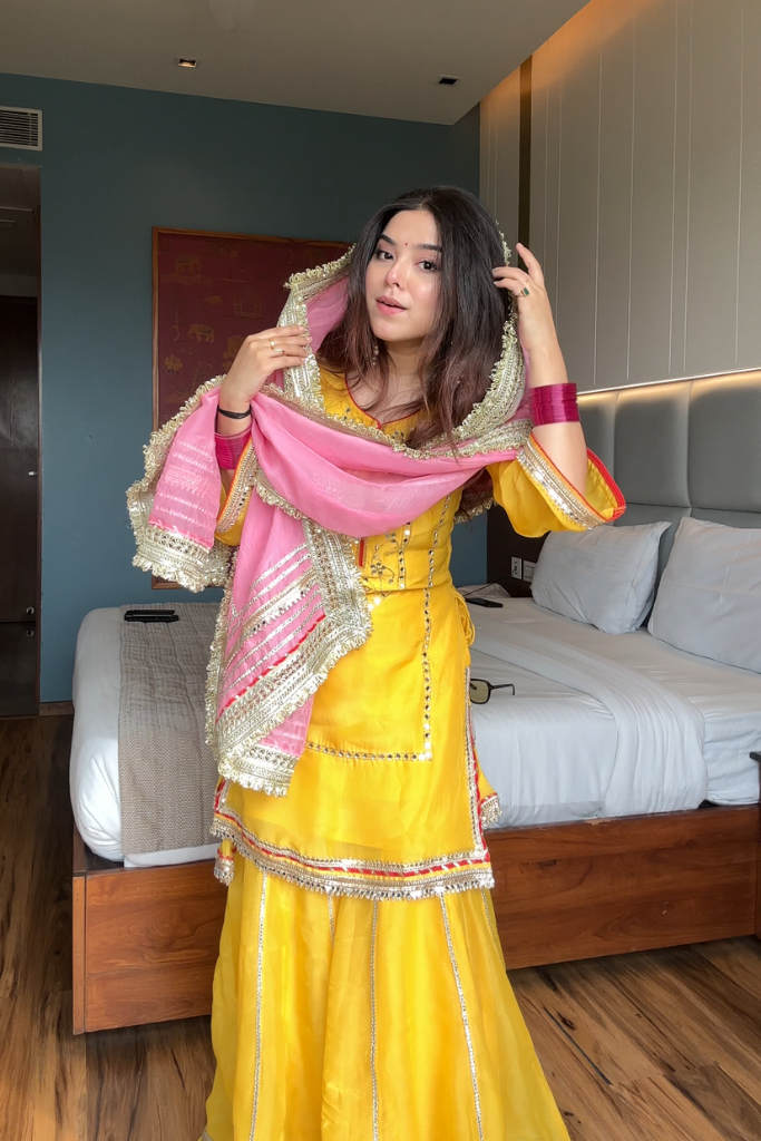 Golden Muse Sharara Set