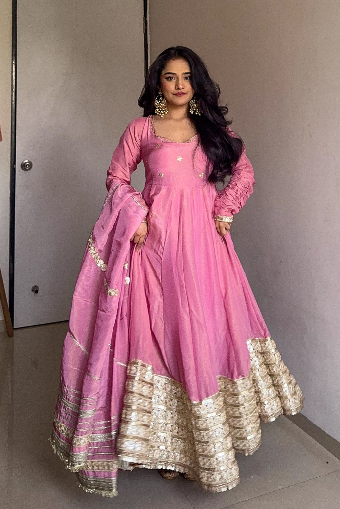 Nargis Tissue Anarkali Set
