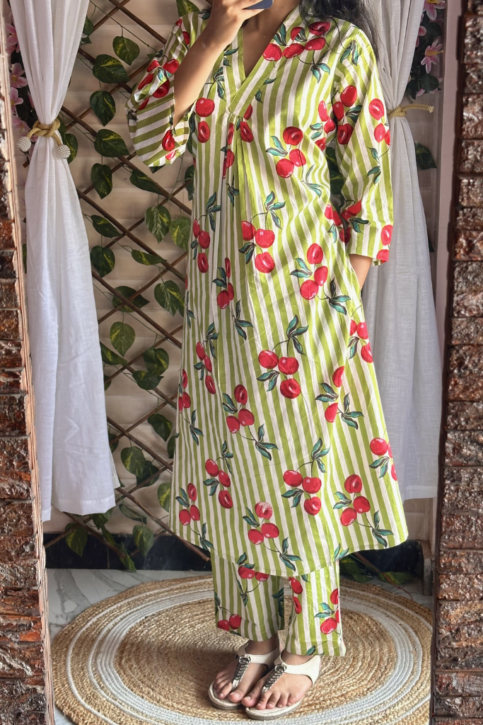 Cherry Kurta Set