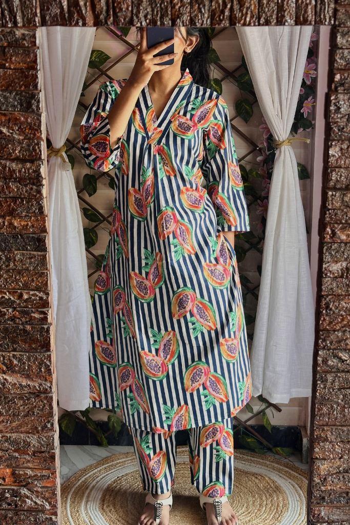 Papaya Kurta Set