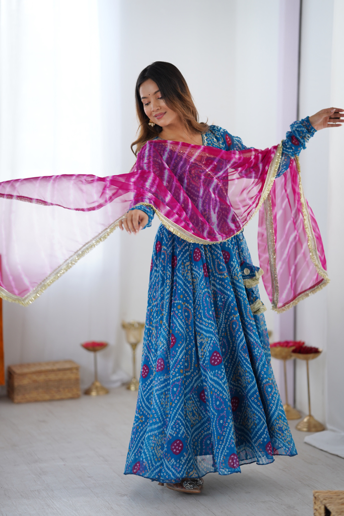 Apsara Bandhani Anarkali Set