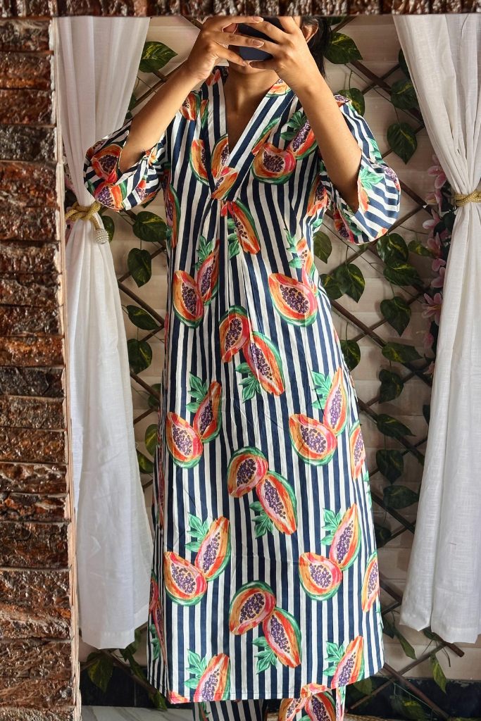 Papaya Kurta Set