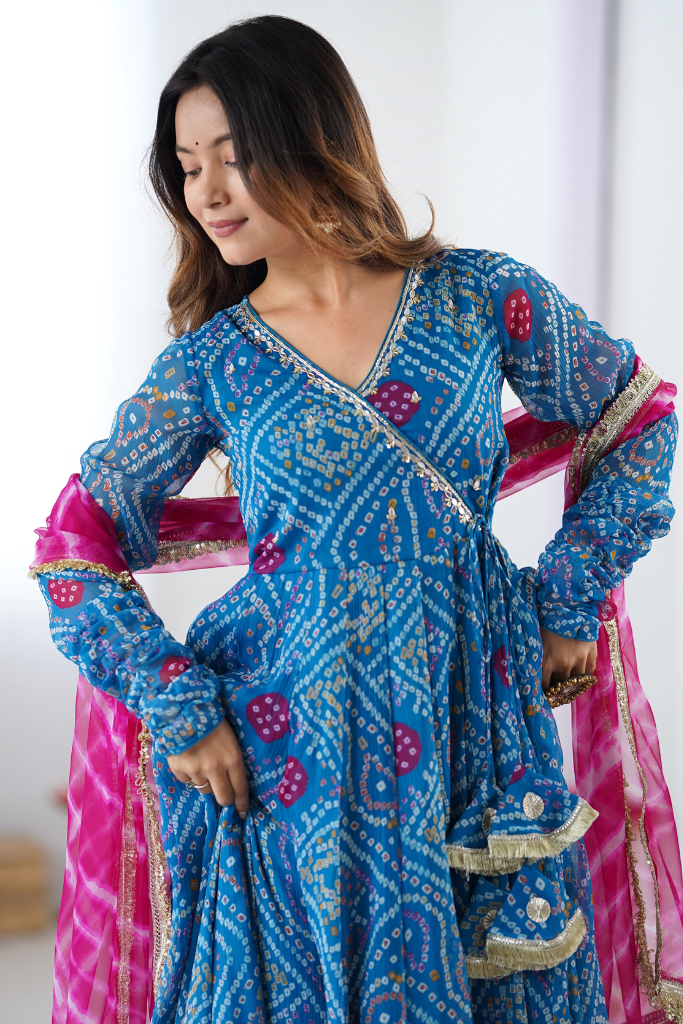 Apsara Bandhani Anarkali Set