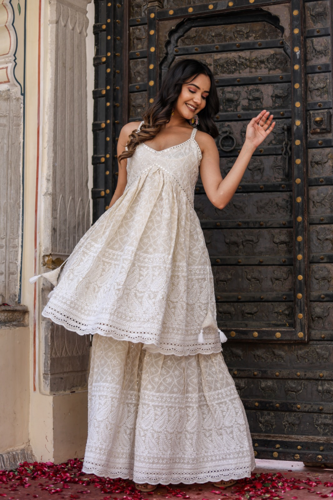 Mastani Chikankari Sharara Set