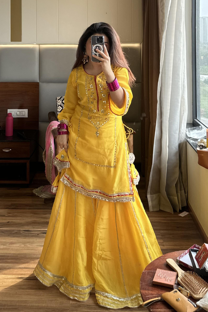 Golden Muse Sharara Set