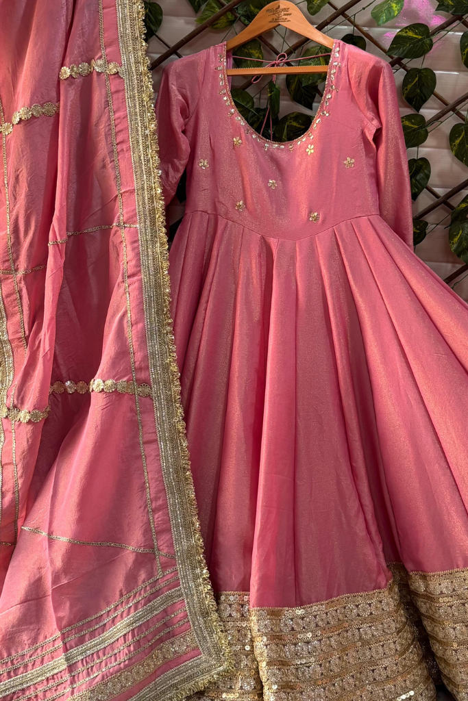 Nargis Tissue Anarkali Set