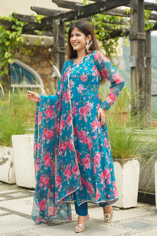 Nazm Floral Anarkali Set