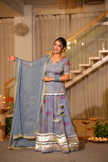 Sunayna Bandhani lehnga Set