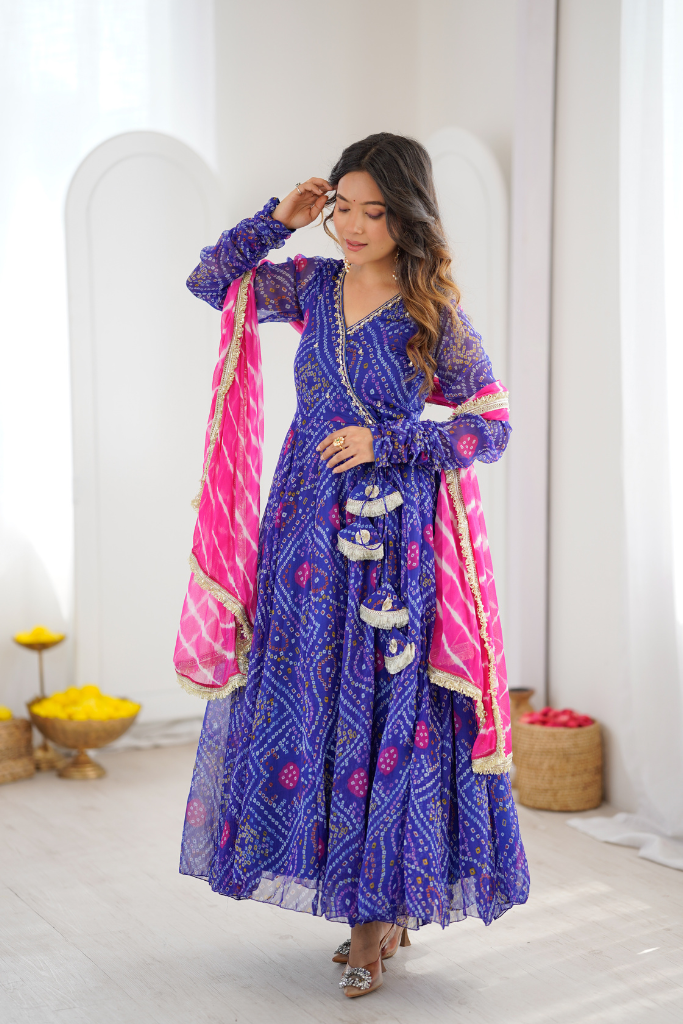 Raag Bandhani Anarkali Set