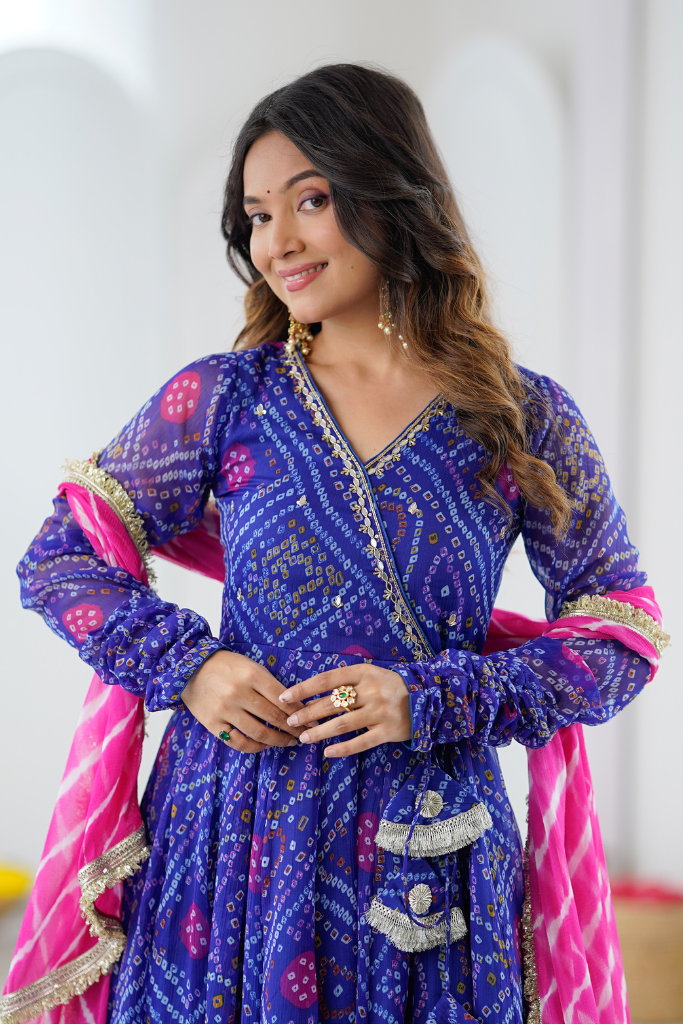 Raag Bandhani Anarkali Set