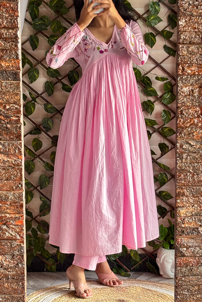 Blush Embroidery Kurta Set