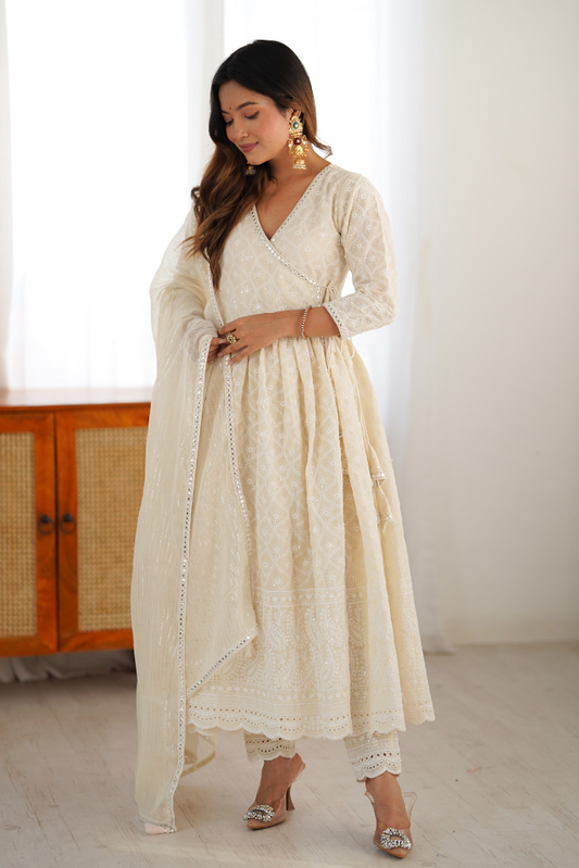 Mohini Chikankari Anarkali Set