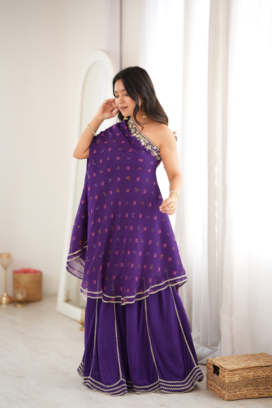Mitali Bandhani Palazzo Set