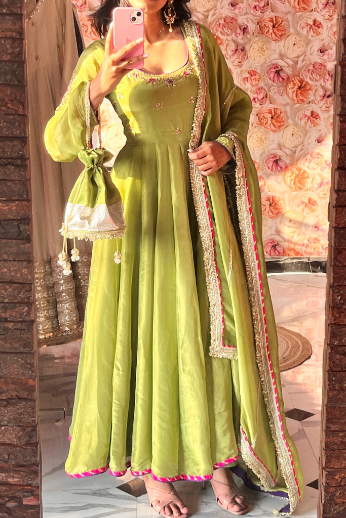 Jodha Tissue Anarkali Set