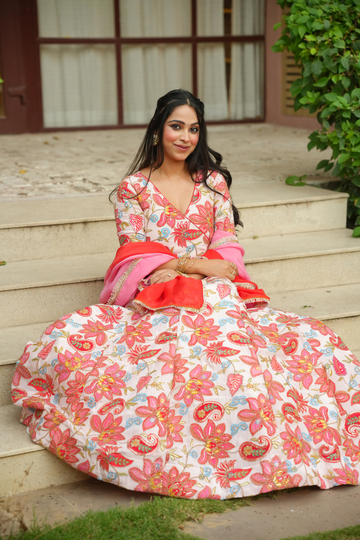 Daffodil Heavy Embroidered Gown set