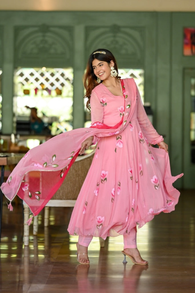 Khwaab Handpaint Anarkali Set