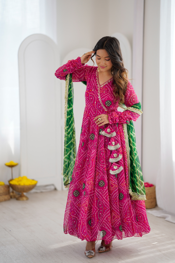 Saanvi Bandhani Anarkali Set
