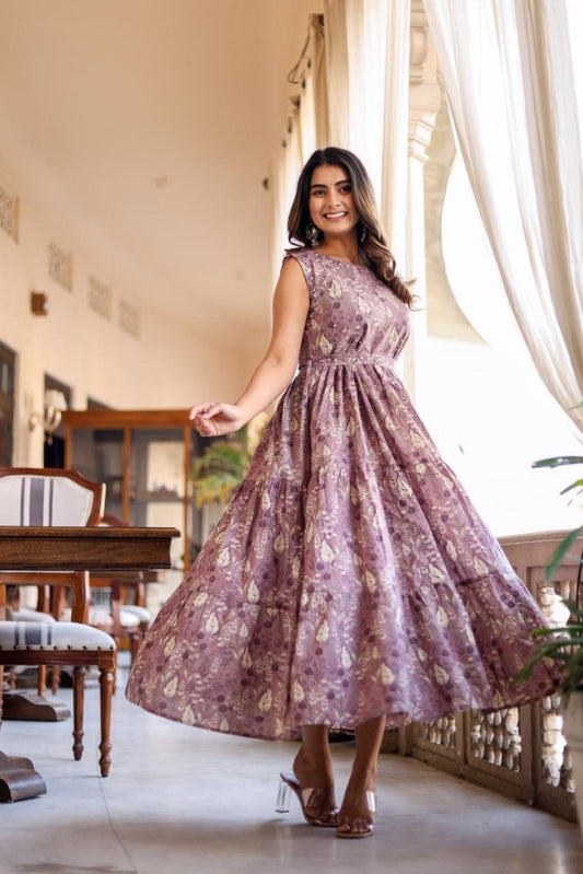 Sakhi Lilac Floral Dress