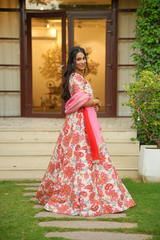Daffodil Heavy Embroidered Gown set