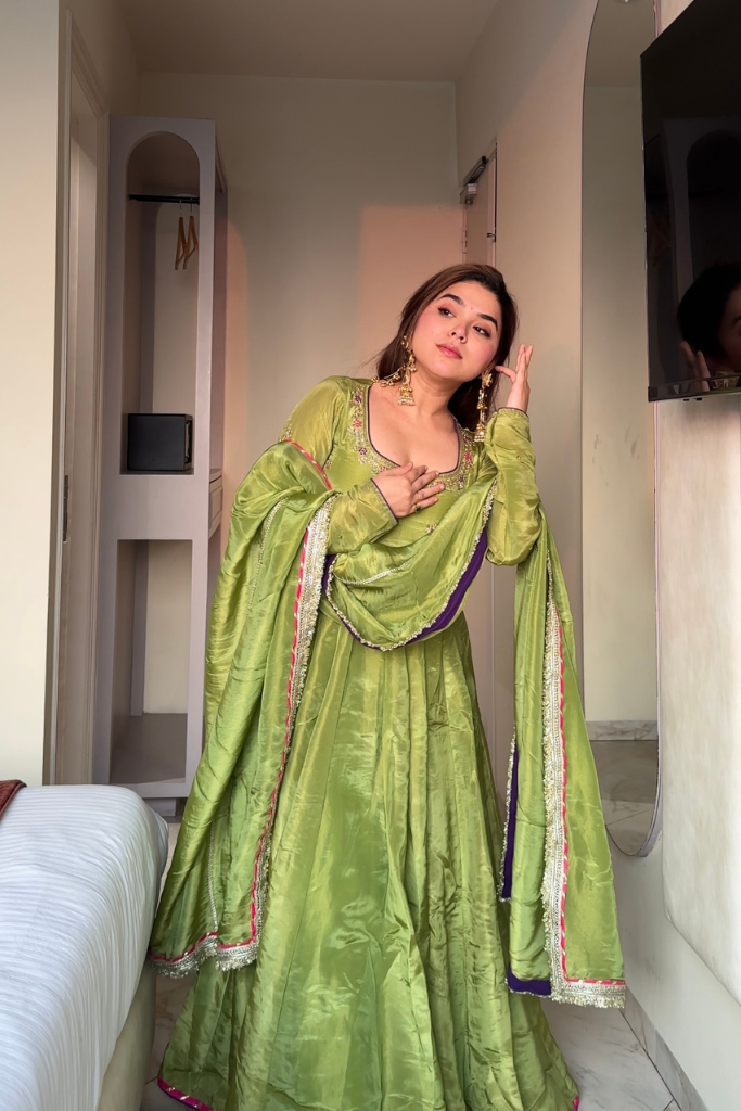 Madhubala Tissue Anarkali Set