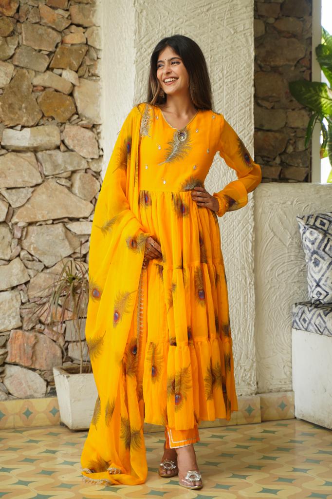 Masakali Chiffon Anarkali Set