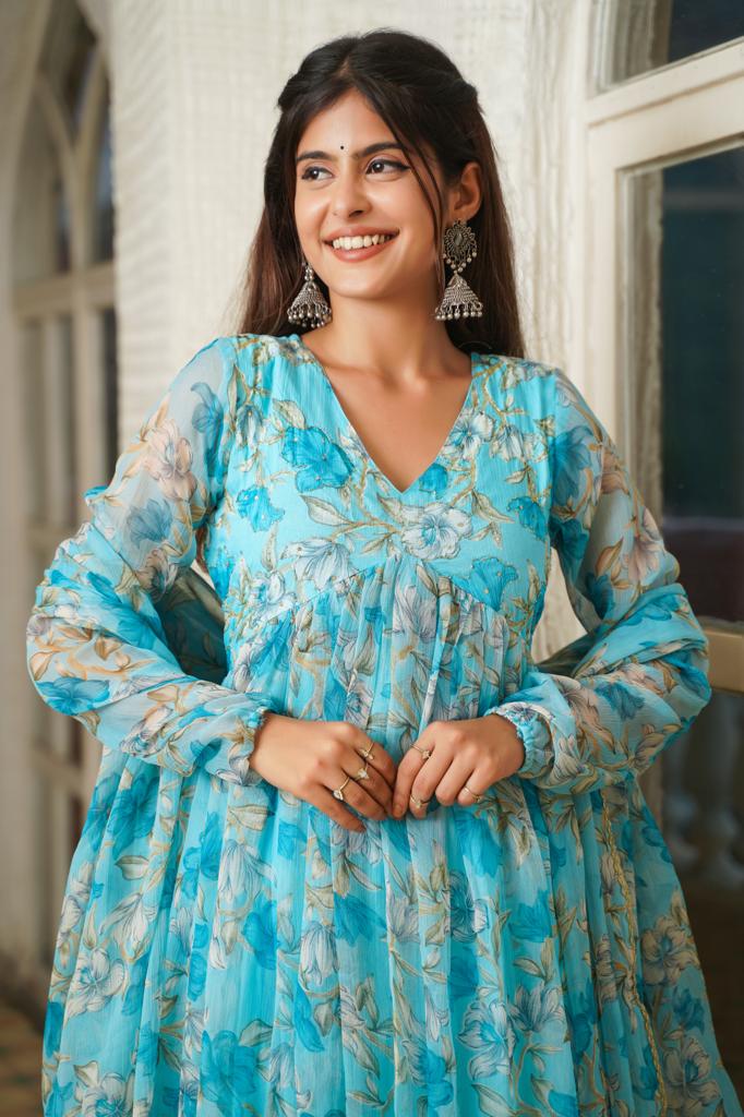 Samaa Floral Anarkali Set