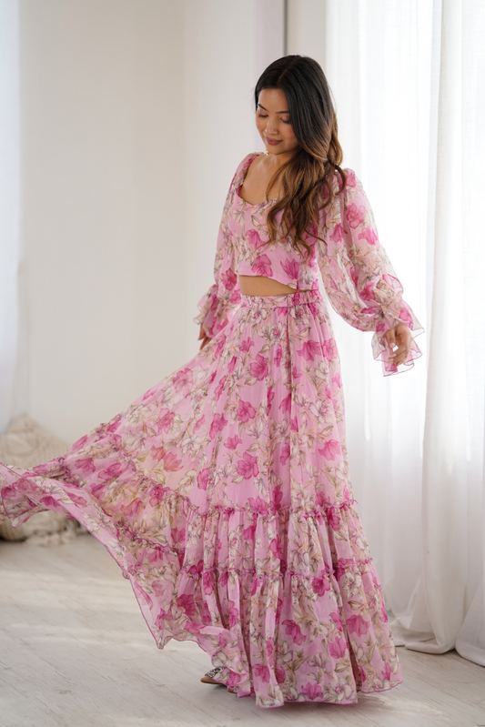 Orchid Aura Skirt Set