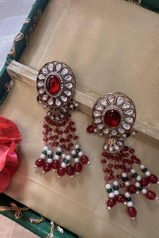 Rani Beaded Jhumkas