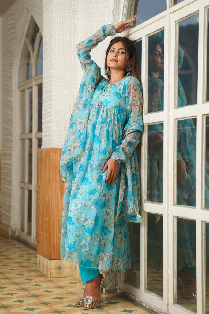 Samaa Floral Anarkali Set