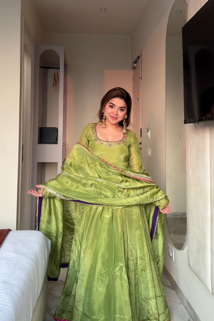 Madhubala Tissue Anarkali Set