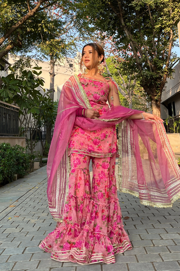 Rose Sharara Set