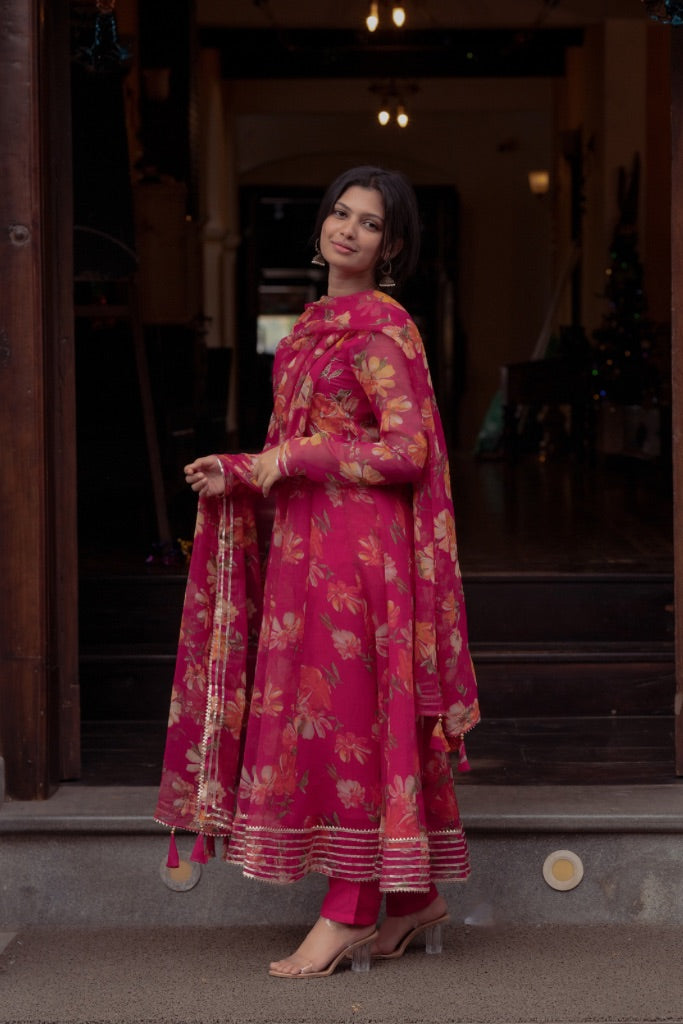 Varsha Floral Chiffon Set