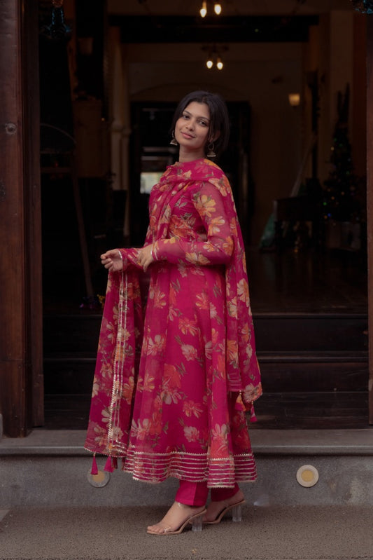 Varsha Floral Chiffon Set