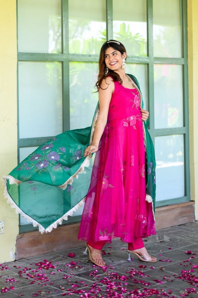 Ranisa Handpaint Anarkali Set