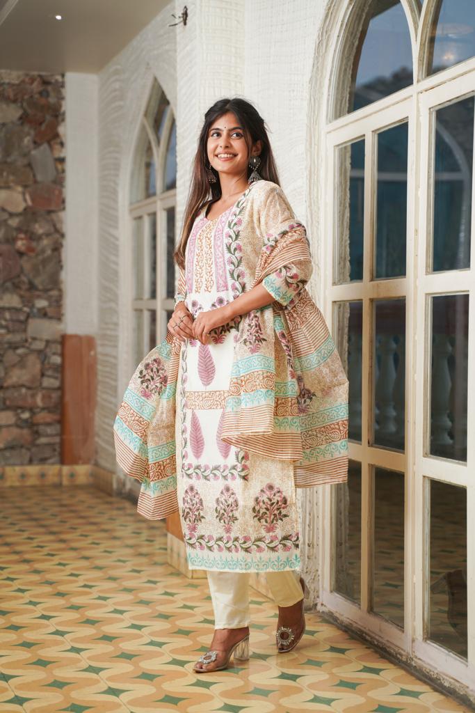 Saadgi Chanderi Suit Set