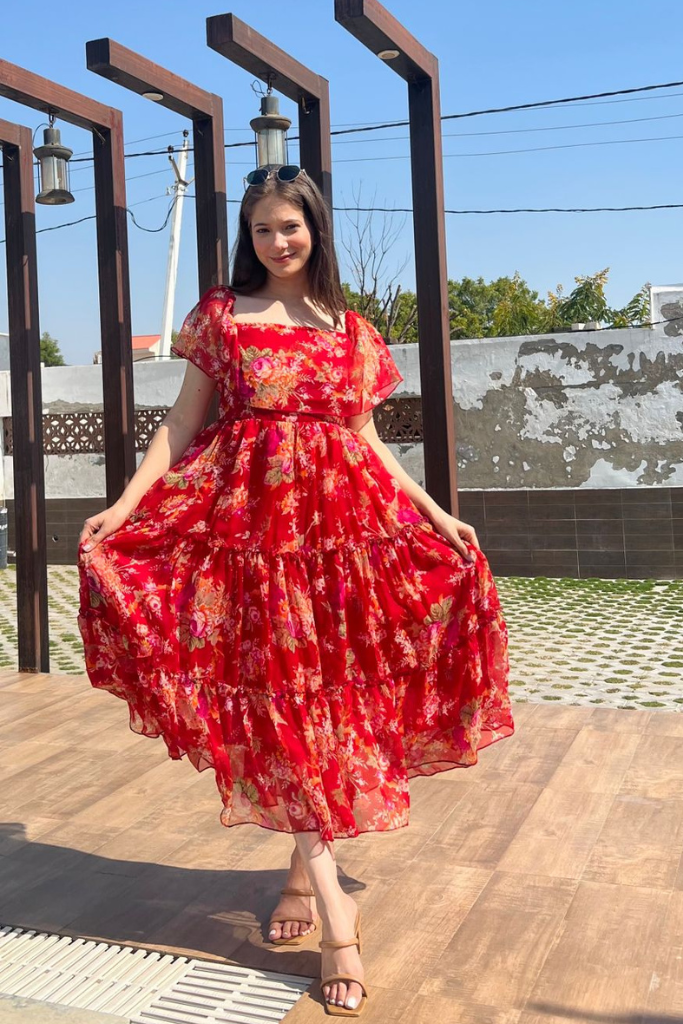 Shanaya Floral Chiffon Dress