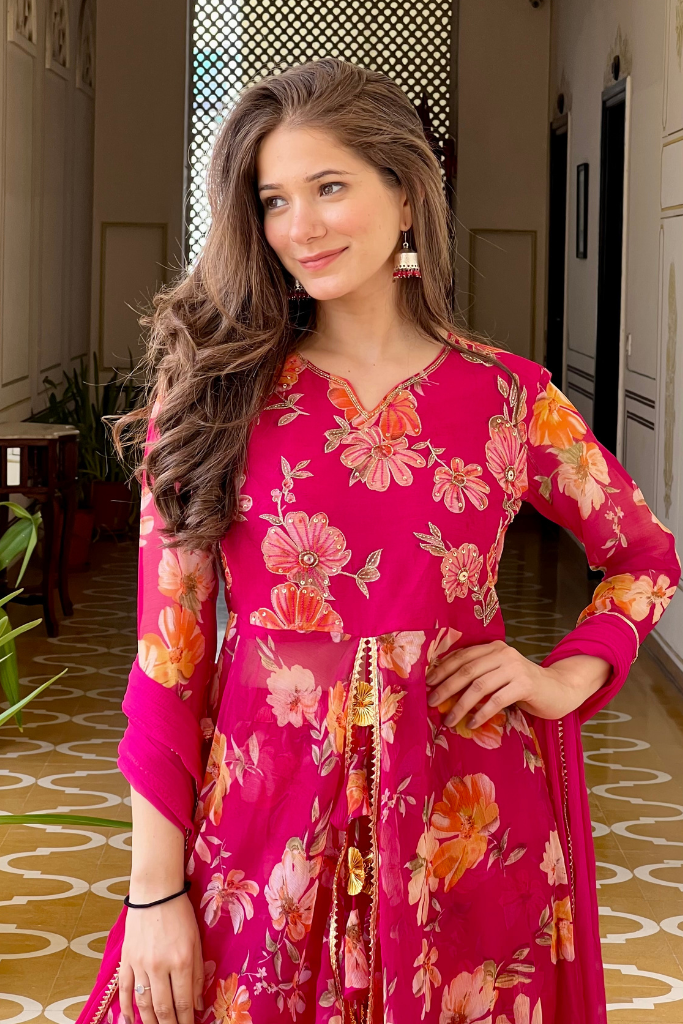 Meera Floral Sharara Set