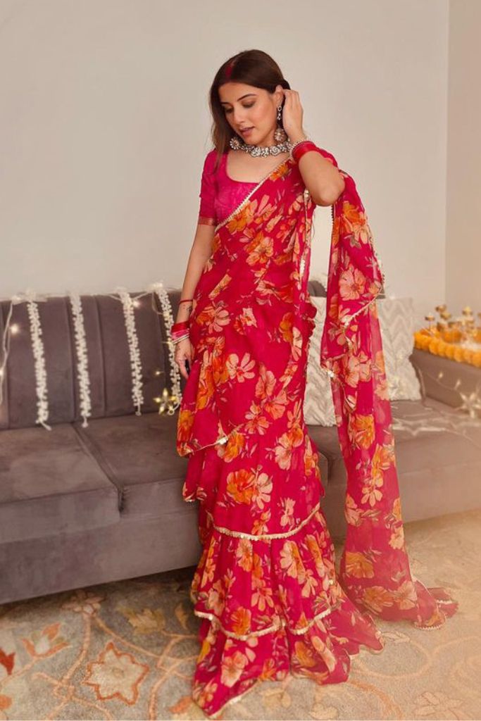 Kiara Chiffon Draped Saree