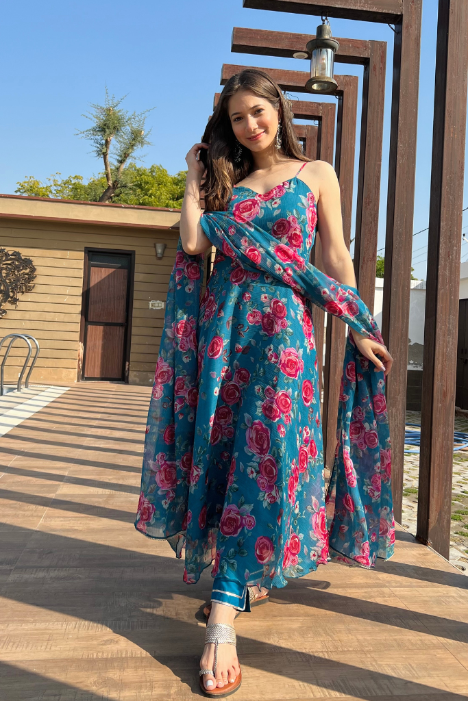 Nazreen Floral Anarkali Set