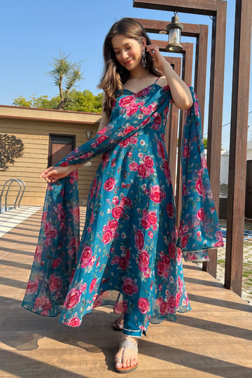 Nazreen Floral Anarkali Set