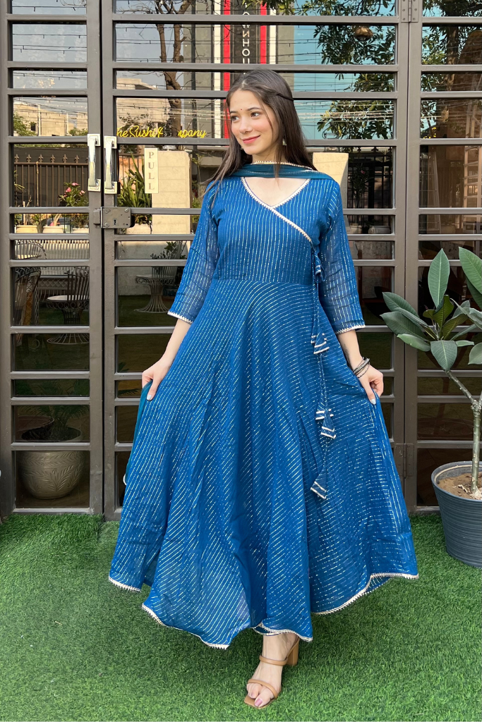 Lurex Cotton Anarkali Set