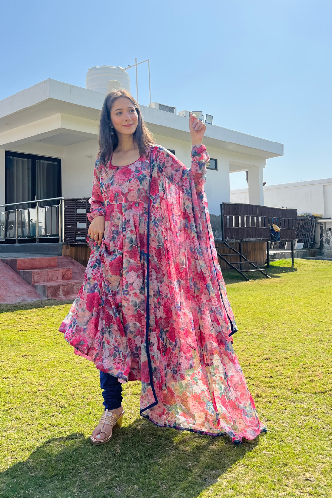 Inara Floral Anarkali Set